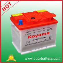 Batterie automatique chargée à sec de 12V 55ah DIN55 pour la voiture 55559 d&#39;Europer